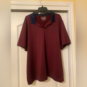 Under Armour Men's Burgundy Polo Shirt 2XL